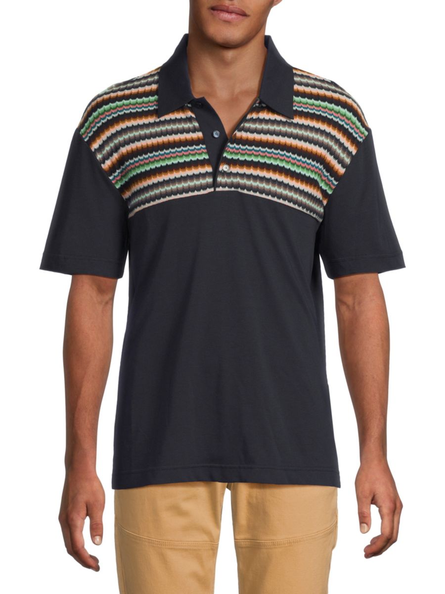 Рубашка-поло из хлопка с шевронным узором M Missoni, разноцветный
Рубашка-поло из хлопка с шевронным узором M Missoni, разноцветный