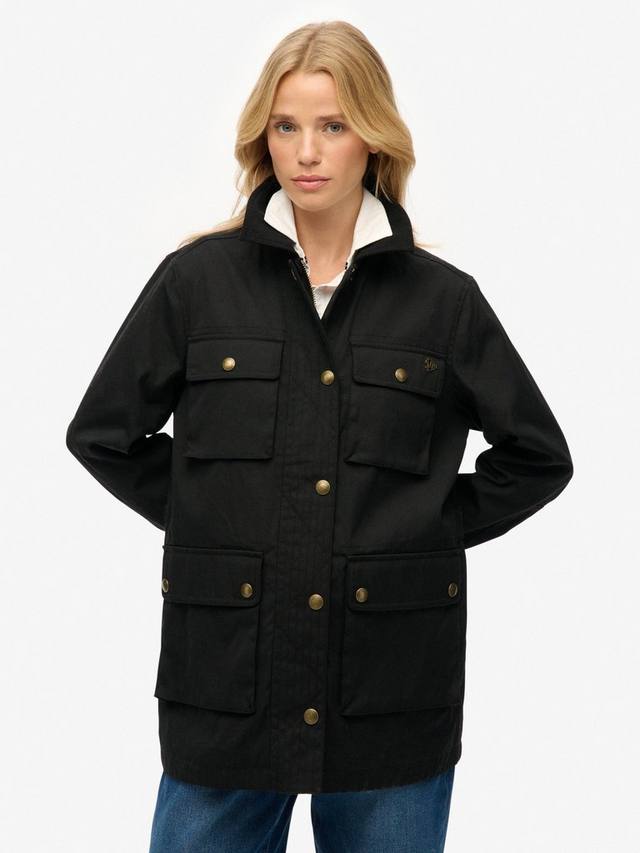 Укороченная куртка slim fit с восковым покрытием Superdry, Black
Укороченная куртка slim fit с восковым покрытием Superdry, Black