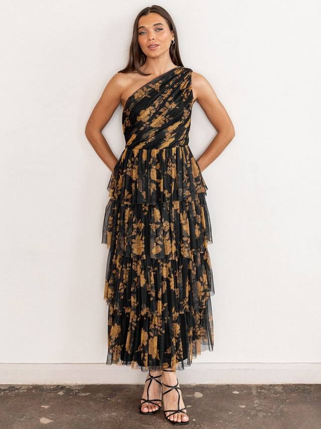 Флоральное тюлевое платье миди с одним плечом Anaya With Love, Black
Флоральное тюлевое платье миди с одним плечом Anaya With Love, Black