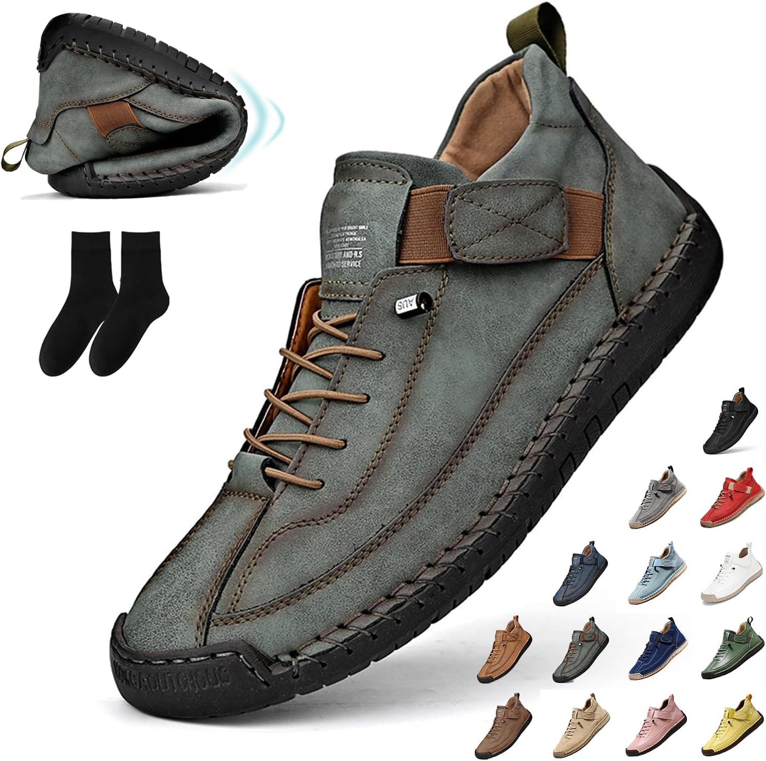 Женские повседневные ботинки-чукка на щиколотке, слипоны, дышащие лоферы, ручной работы кроссовки, средние по высоте, для ходьбы и вождения, плоская подошва Generic, зеленый
Женские повседневные ботинки-чукка на щиколотке, слипоны, дышащие лоферы, ручной работы кроссовки, средние по высоте, для ходьбы и вождения, плоская подошва Generic, зеленый