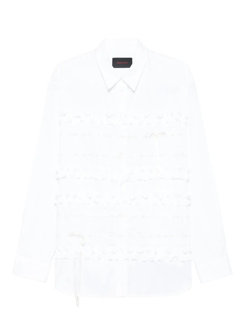Поплиновая рубашка с оборками Simone Rocha, белый
Поплиновая рубашка с оборками Simone Rocha, белый