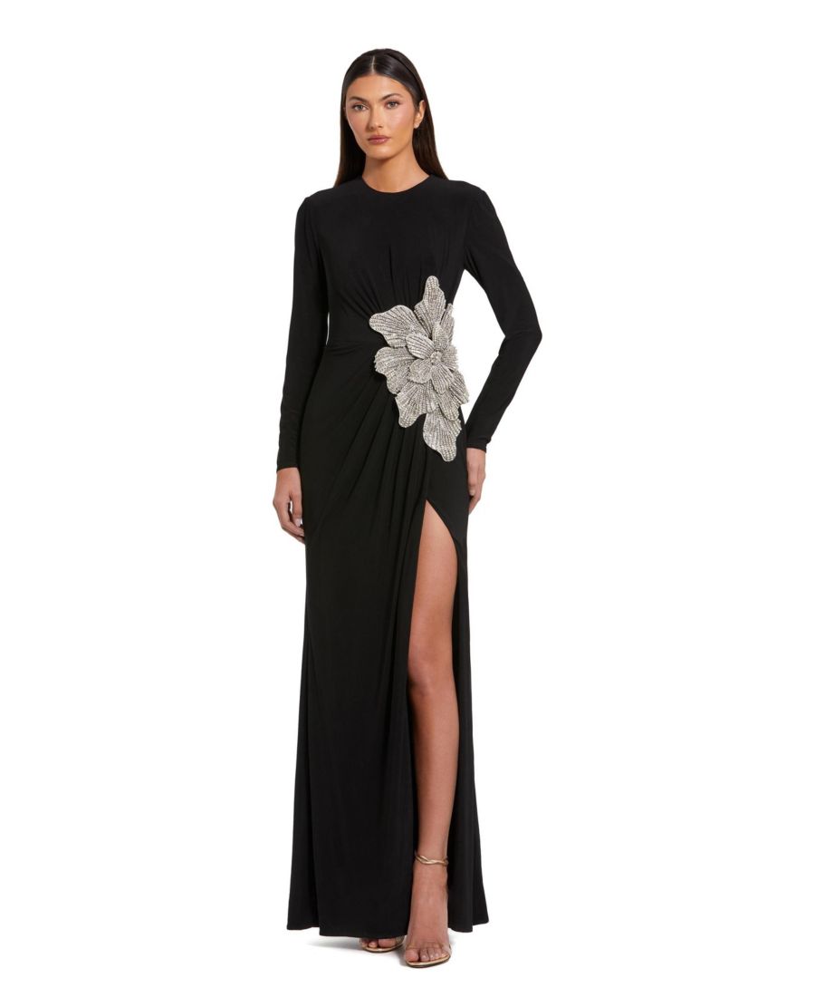 Женское трикотажное платье с цветочной вышивкой Mac Duggal, Black
Женское трикотажное платье с цветочной вышивкой Mac Duggal, Black