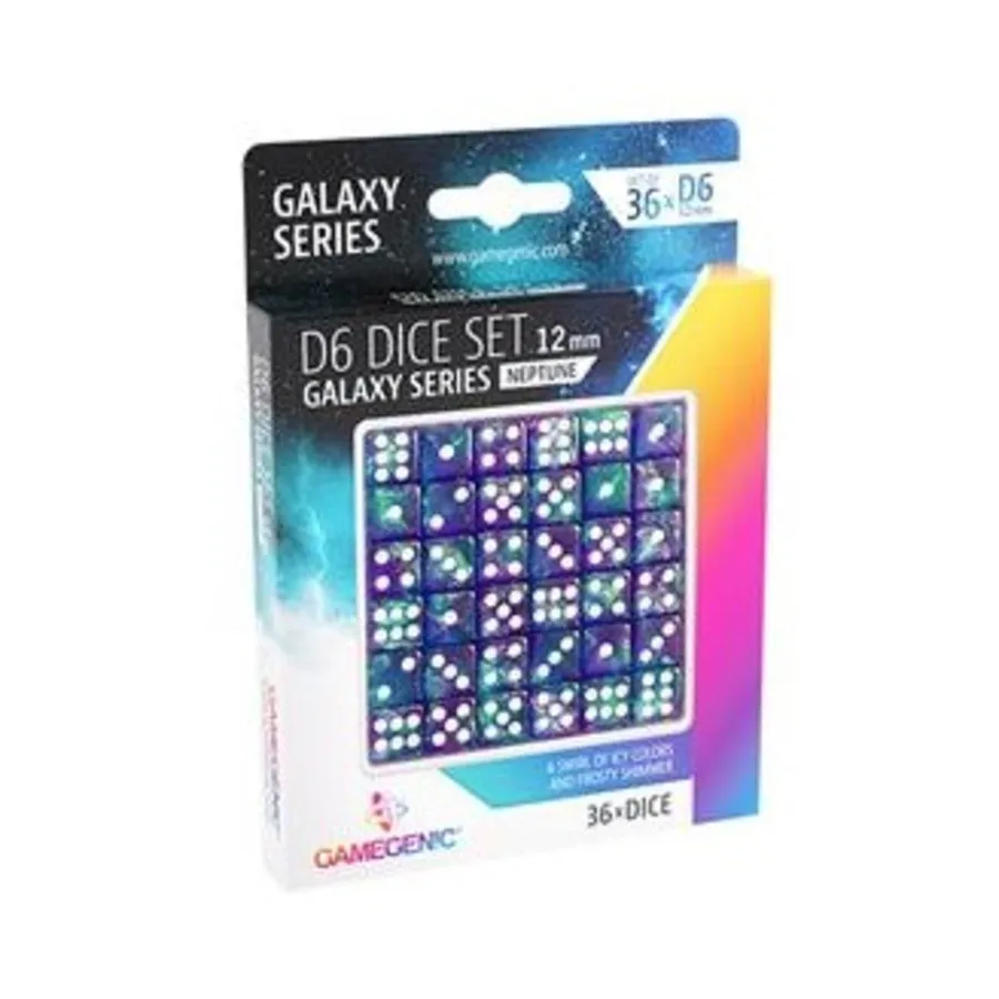 Набор кубиков d6 12 мм — Нептун (36), Dice (GameGenic)
Набор кубиков d6 12 мм — Нептун (36), Dice (GameGenic)
