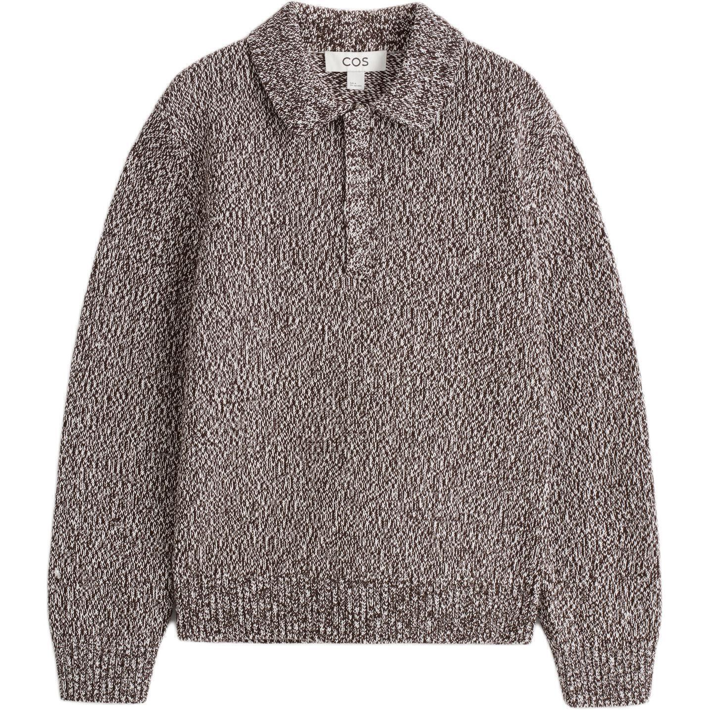 COS Свитер мужской коричневый/белый
COS Свитер мужской коричневый/белый