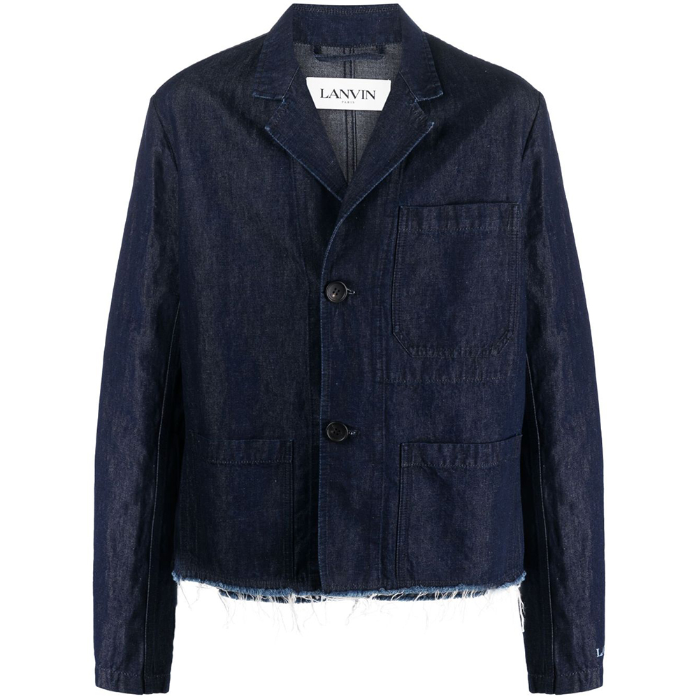 Lanvin Необработанный крой джинсовый блейзер с необработанным краем, Black
Lanvin Необработанный крой джинсовый блейзер с необработанным краем, Black