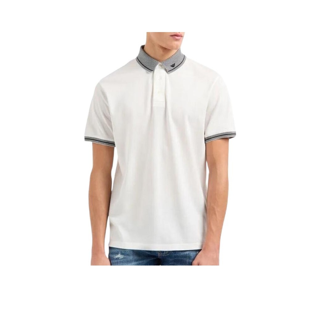 Пике-поло с рельефным воротником EMPORIO ARMANI, белый
Пике-поло с рельефным воротником EMPORIO ARMANI, белый