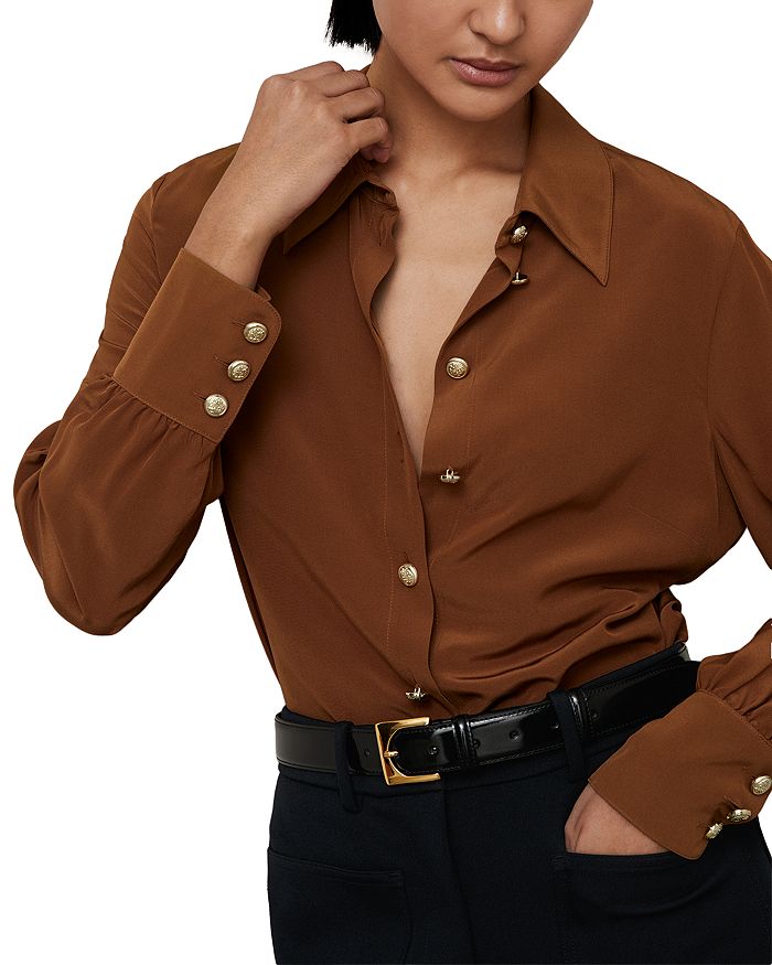 Джанна Шелковая Блуза REISS, коричневый
Джанна Шелковая Блуза REISS, коричневый