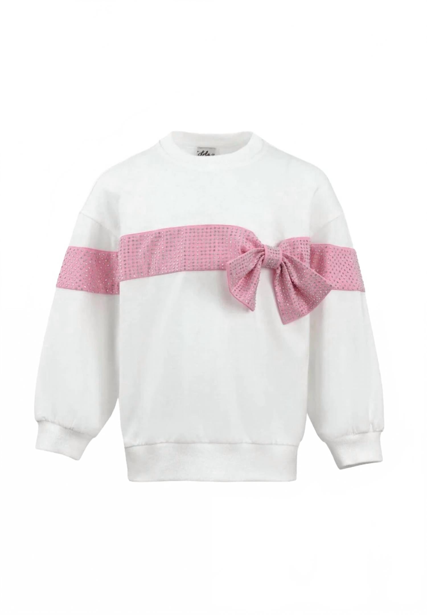 Lola + The Boys Детский свитер с хрустальным бантом, белый
Lola + The Boys Детский свитер с хрустальным бантом, белый