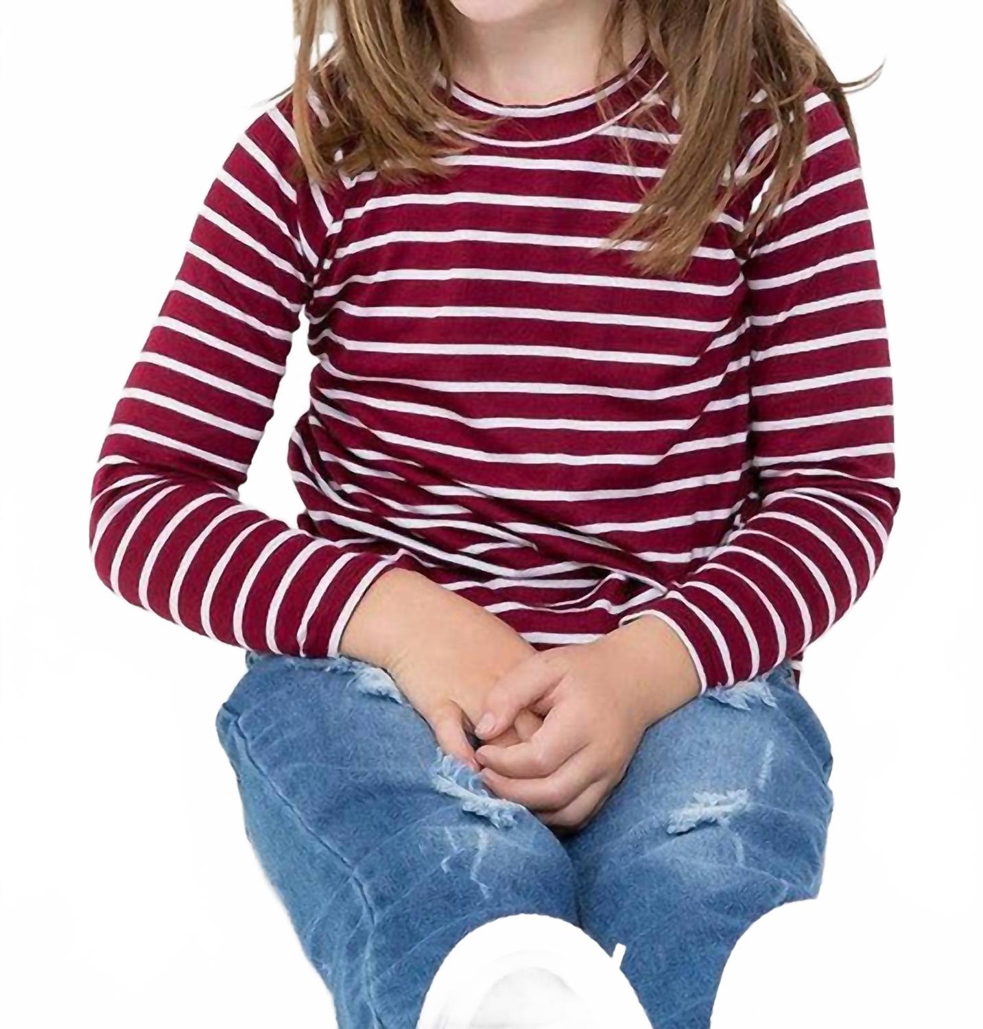 Детская бургундская полосатая блузка с длинными рукавами PERFECT PEACH, Burgundy
Детская бургундская полосатая блузка с длинными рукавами PERFECT PEACH, Burgundy
