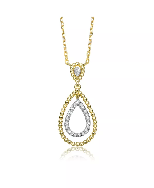 Двухцветное ожерелье с подвеской в форме капли из прозрачного кубического циркония Rachel Glauber, two-toned
Двухцветное ожерелье с подвеской в форме капли из прозрачного кубического циркония Rachel Glauber, two-toned