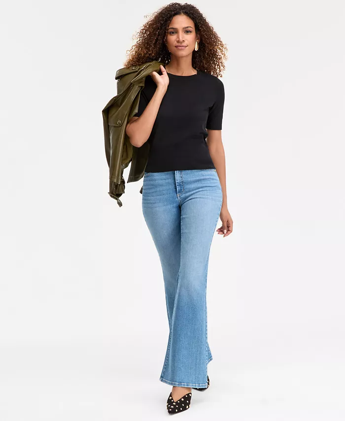 Женский свитер с круглым вырезом и рукавами до локтя I.N.C. International Concepts, черный
Женский свитер с круглым вырезом и рукавами до локтя I.N.C. International Concepts, черный