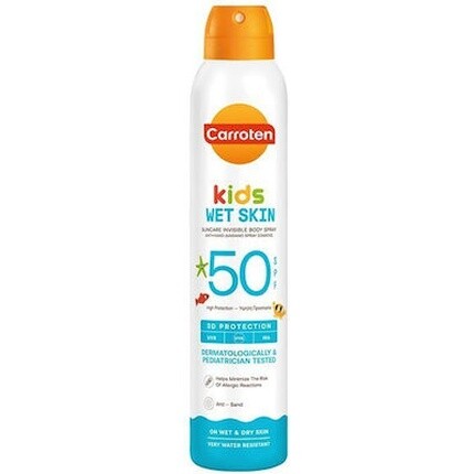 Детский прозрачный солнцезащитный спрей для влажной кожи Spf 50 - 200 мл Carroten
Детский прозрачный солнцезащитный спрей для влажной кожи Spf 50 - 200 мл Carroten