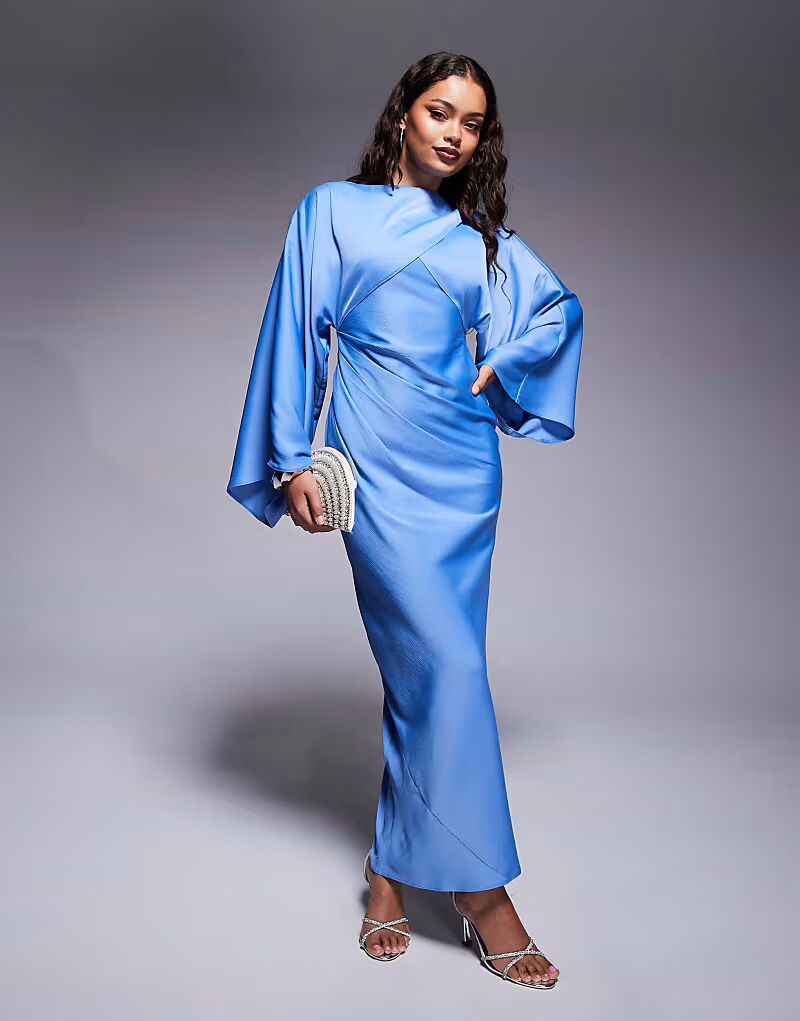 Платье макси с атласным кроем «летучая мышь» ASOS DESIGN Petite, с запахом спереди, темно-синего цвета ASOS Petite
Платье макси с атласным кроем «летучая мышь» ASOS DESIGN Petite, с запахом спереди, темно-синего цвета ASOS Petite