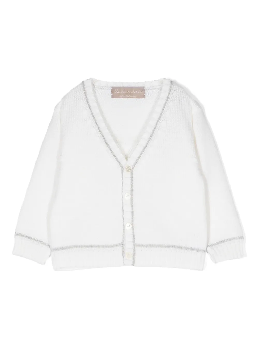 Кардиган с V-образным вырезом и застежкой на пуговицы La Stupenderia, белый
Кардиган с V-образным вырезом и застежкой на пуговицы La Stupenderia, белый