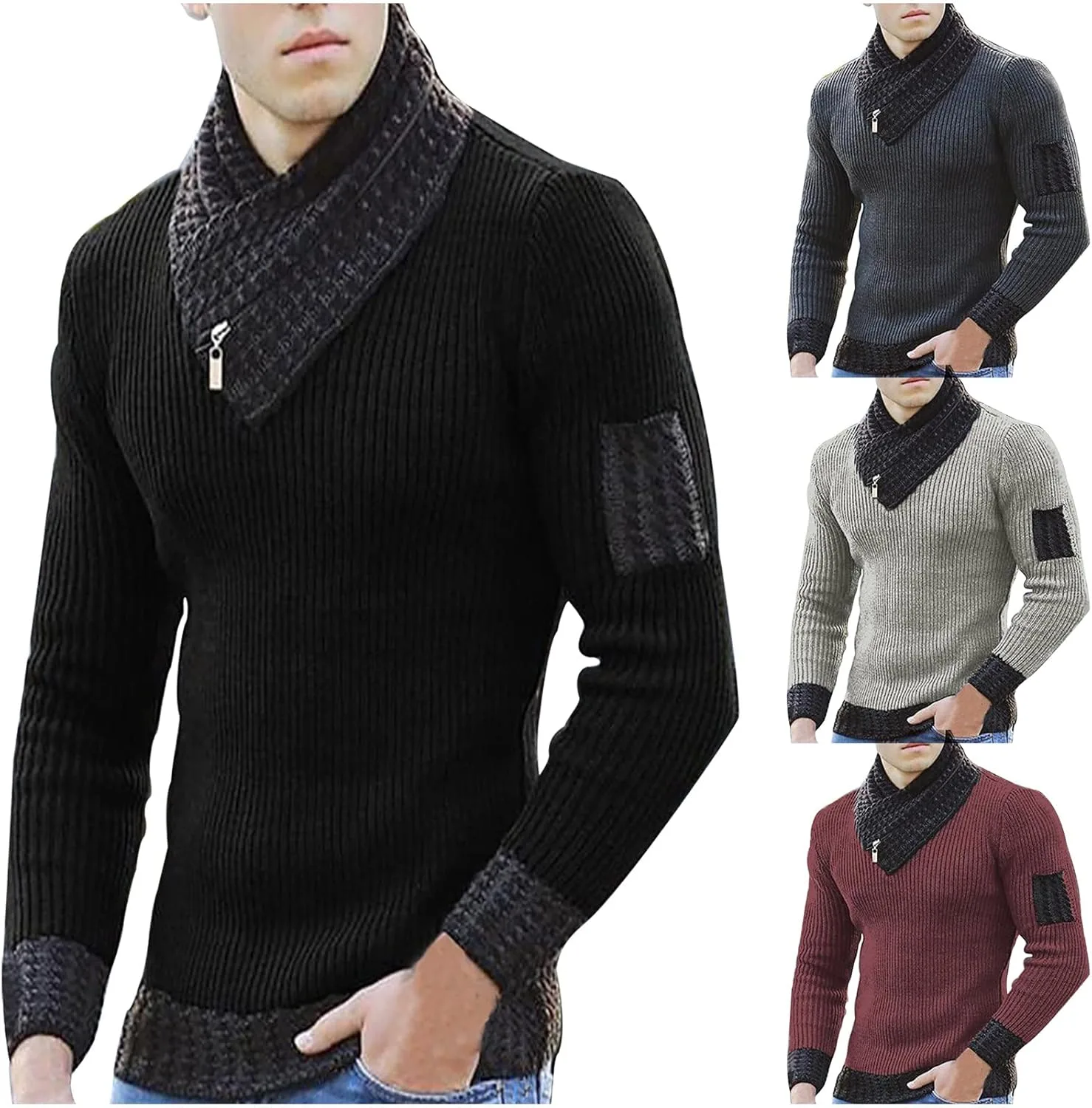 Мужской свитер с высоким воротником и узором tuduoms
Мужской свитер с высоким воротником и узором tuduoms