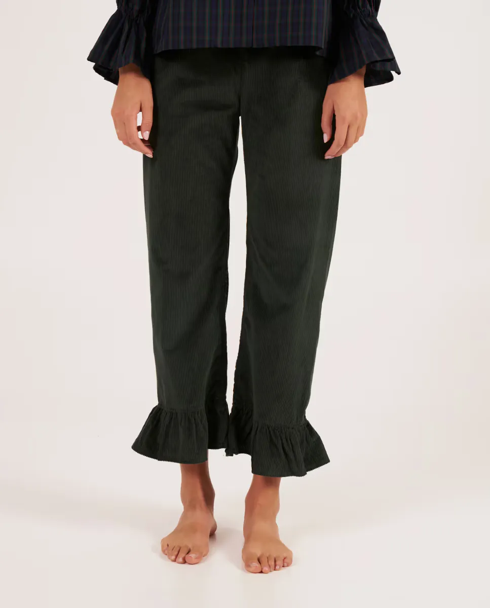 Женские вельветовые брюки с оборками Bohodot, зеленый
Женские вельветовые брюки с оборками Bohodot, зеленый