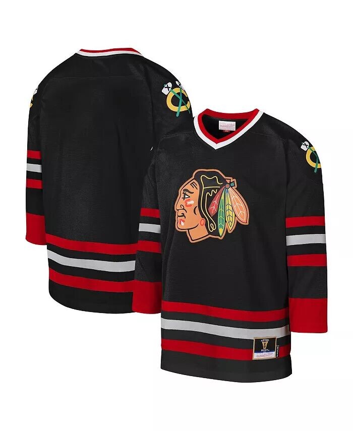 Мужская черная майка Chicago Blackhawks 1997 Blue Line для больших мальчиков и девочек Mitchell & Ness
Мужская черная майка Chicago Blackhawks 1997 Blue Line для больших мальчиков и девочек Mitchell & Ness
