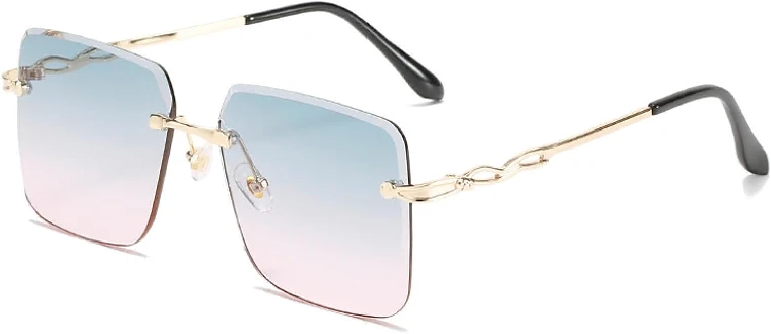 Модные безободковые металлические солнцезащитные очки для женщин и мужчин, винтажные трендовые очки для путешествий, уличной фотографии, солнцезащитные очки с защитой от УФ-излучения UV400 TKKTLLT, Gold Green Pink
Модные безободковые металлические солнцезащитные очки для женщин и мужчин, винтажные трендовые очки для путешествий, уличной фотографии, солнцезащитные очки с защитой от УФ-излучения UV400 TKKTLLT, Gold Green Pink