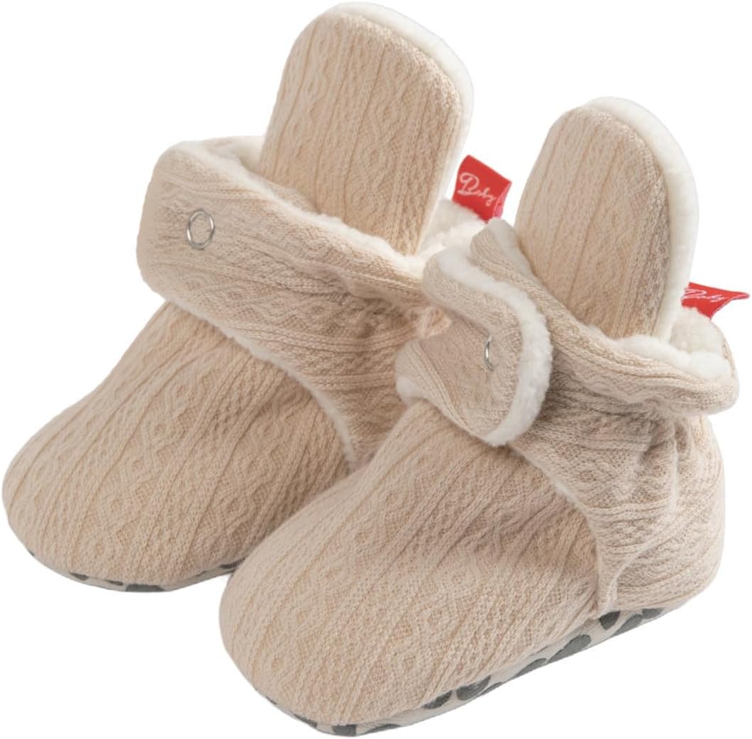 Детские зимние носочки-ботинки Ctreela для первых шагов с противоскользящей резиновой подошвой, свитерные тапочки, вязаные милые кроссовки для малышей, бежевый
Детские зимние носочки-ботинки Ctreela для первых шагов с противоскользящей резиновой подошвой, свитерные тапочки, вязаные милые кроссовки для малышей, бежевый