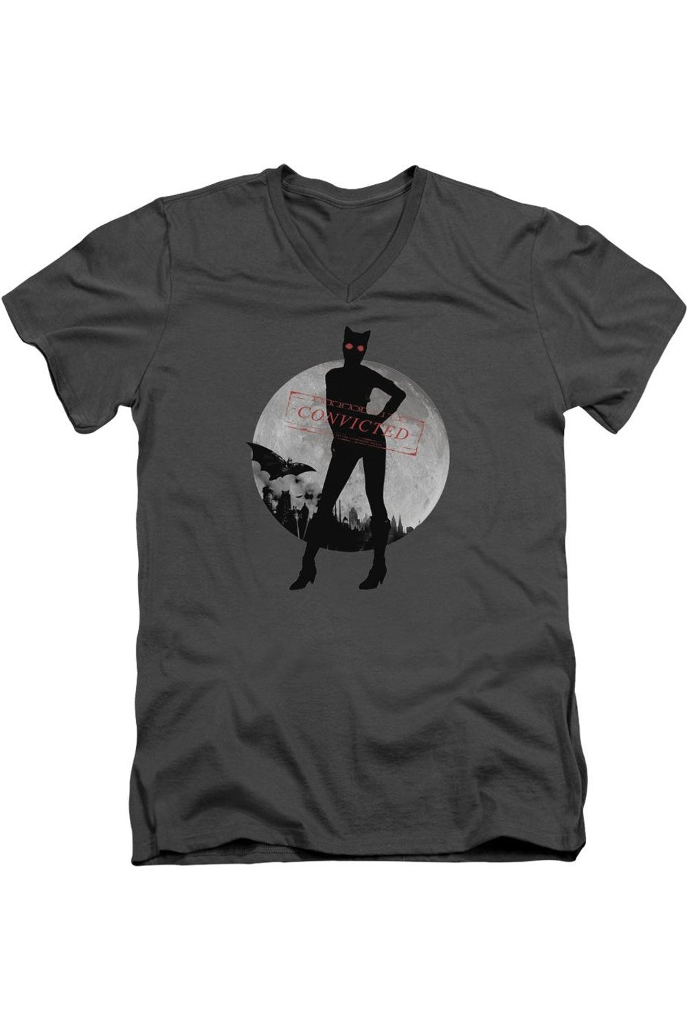 Футболка / футболка с коротким рукавом и V-образным вырезом для взрослых Batman Arkham City Catwoman Convicted Gildan, цвет charcoal
Футболка / футболка с коротким рукавом и V-образным вырезом для взрослых Batman Arkham City Catwoman Convicted Gildan, цвет charcoal