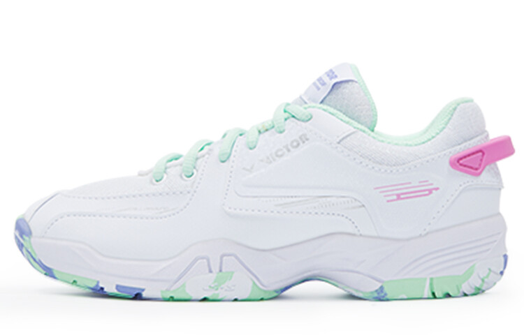 Бадминтонные туфли женские низкие зеленый/розовый/синий Victor
Бадминтонные туфли женские низкие зеленый/розовый/синий Victor