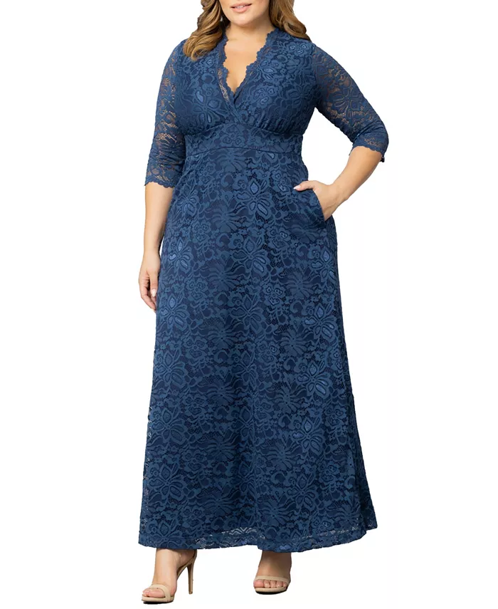 Вечернее платье с кружевом Maria больших размеров Kiyonna, синий
Вечернее платье с кружевом Maria больших размеров Kiyonna, синий