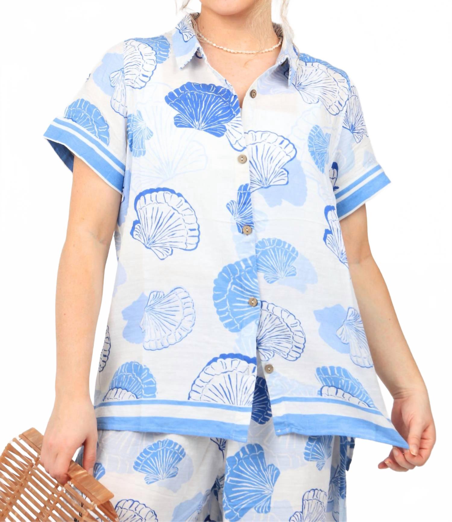 Рубашка Jordan с принтом ракушек на пуговицах Ocean drive, shell
Рубашка Jordan с принтом ракушек на пуговицах Ocean drive, shell