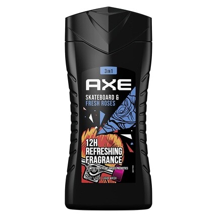 Мужской гель для душа Axe Skateboard & Fresh Roses 3in1 для тела, волос и лица, 12 часов, свежий растительный аромат, 250 мл
Мужской гель для душа Axe Skateboard & Fresh Roses 3in1 для тела, волос и лица, 12 часов, свежий растительный аромат, 250 мл