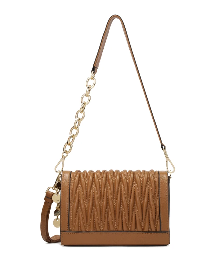 Кожаная сумка со стеганым клапаном и двумя ремнями. Kazar, коричневый
Кожаная сумка со стеганым клапаном и двумя ремнями. Kazar, коричневый