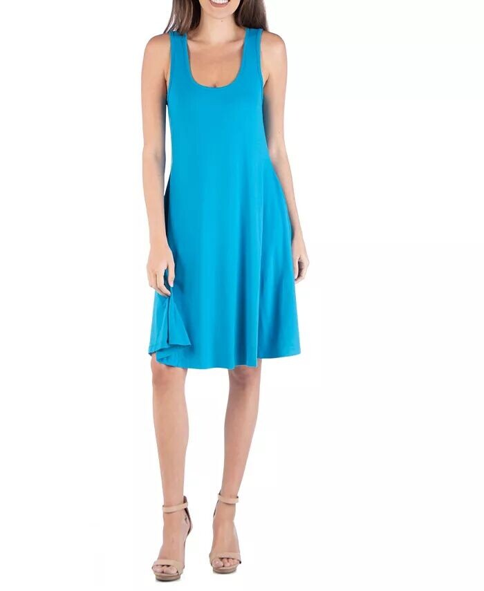 Женское приталенное платье трапециевидного силуэта без рукавов с расклешенной юбкой 24seven Comfort Apparel, синий
Женское приталенное платье трапециевидного силуэта без рукавов с расклешенной юбкой 24seven Comfort Apparel, синий