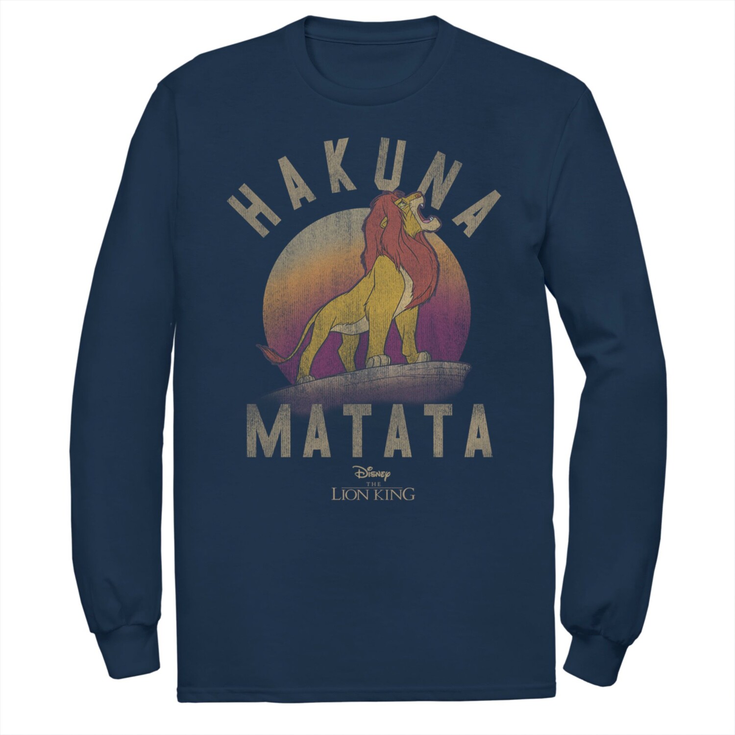 Мужская футболка Lion King Hakuna Matata: футболка с рисунком Licensed Character 
Мужская футболка Lion King Hakuna Matata: футболка с рисунком Licensed Character