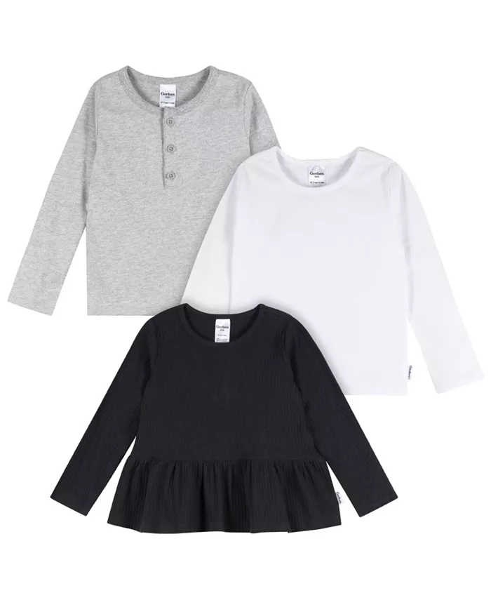 Девочки Toddler 3 упаковки футболок с длинным рукавом, Navy/Oatmeal/Violet, 5T Gerber, белый
Девочки Toddler 3 упаковки футболок с длинным рукавом, Navy/Oatmeal/Violet, 5T Gerber, белый