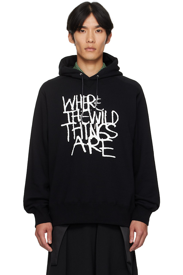 Хлопковый худи "Где обитают дикие твари" Sacai, черный
Хлопковый худи "Где обитают дикие твари" Sacai, черный