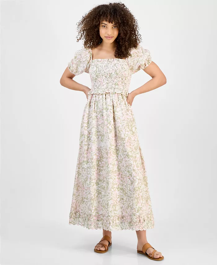 Платье макси из хлопка с короткими рукавами и сборками, укороченное And Now This, розовый
Платье макси из хлопка с короткими рукавами и сборками, укороченное And Now This, розовый