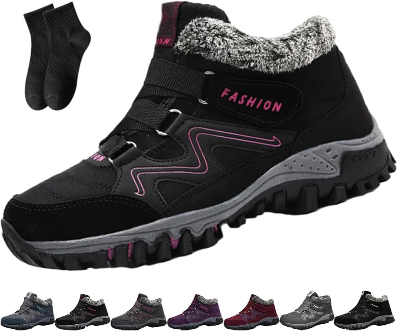 Зимние теплые ботинки для женщин/мужчин NoworFewer, женская зимняя ортопедическая водонепроницаемая обувь с флисовой подкладкой, утолщенным утеплителем, меховой подкладкой для улицы и походов, ботильоны, черный
Зимние теплые ботинки для женщин/мужчин NoworFewer, женская зимняя ортопедическая водонепроницаемая обувь с флисовой подкладкой, утолщенным утеплителем, меховой подкладкой для улицы и походов, ботильоны, черный