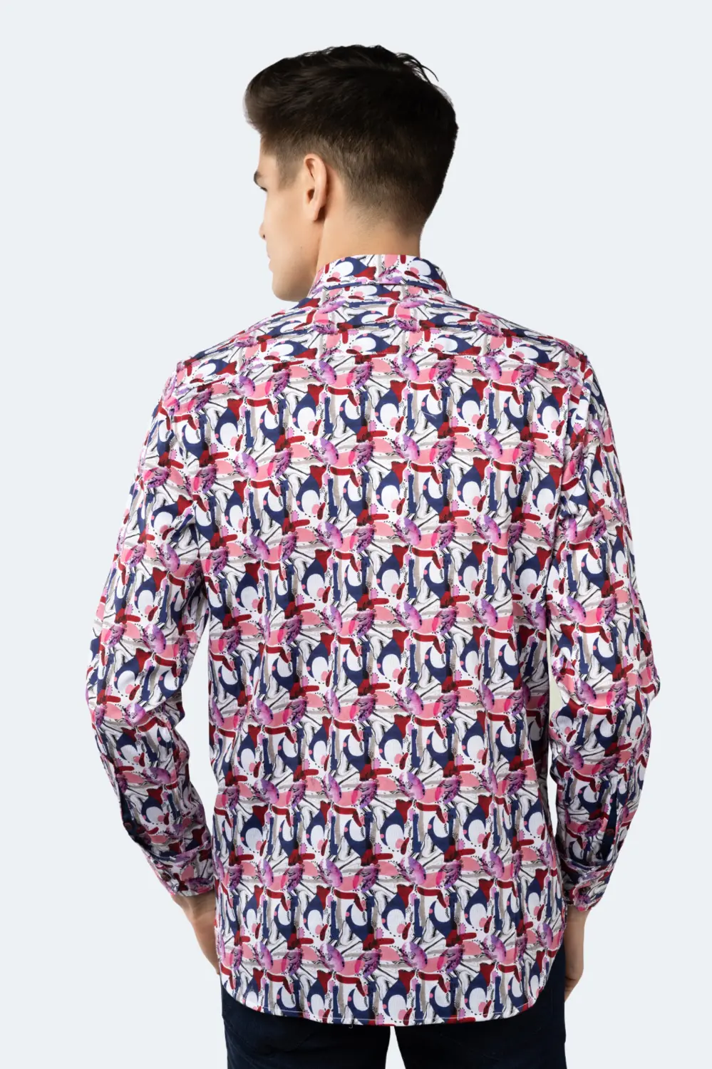 Бело-синяя клетка и рубашка с разноцветными завитками Luchiano Visconti, мультиколор
Бело-синяя клетка и рубашка с разноцветными завитками Luchiano Visconti, мультиколор