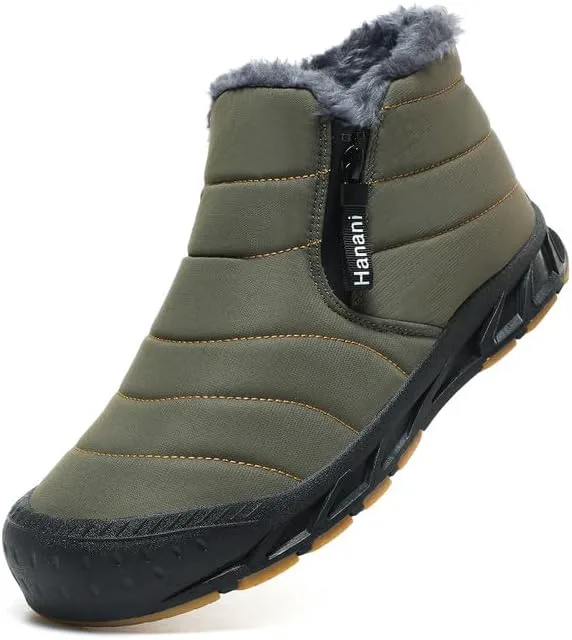 Мужские зимние ботинки Hanani Mens Snow, водонепроницаемые, с меховой подкладкой, теплые ботинки до щиколотки, на молнии, удобные для прогулок и активного отдыха, зеленый
Мужские зимние ботинки Hanani Mens Snow, водонепроницаемые, с меховой подкладкой, теплые ботинки до щиколотки, на молнии, удобные для прогулок и активного отдыха, зеленый