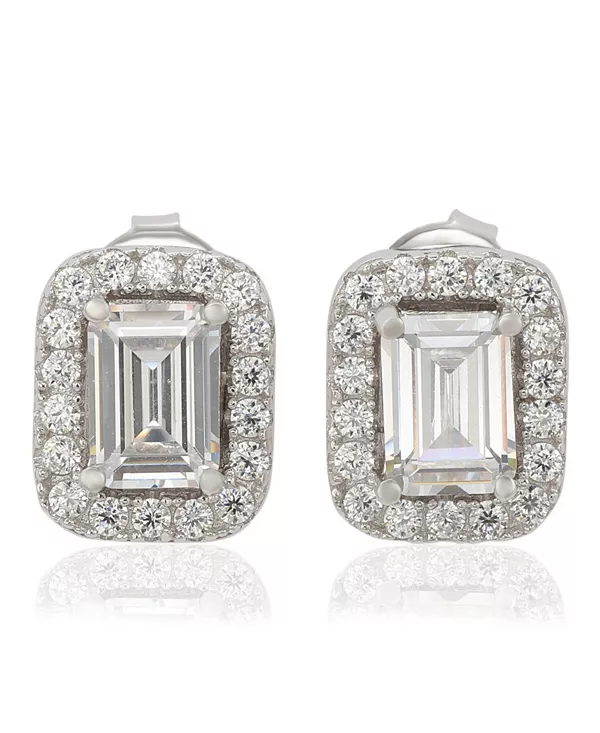 Серьги-Гвоздики Suzy Levian из стерлингового серебра с кубическими цирконами изумрудной огранки Suzy Levian New York, white
Серьги-Гвоздики Suzy Levian из стерлингового серебра с кубическими цирконами изумрудной огранки Suzy Levian New York, white