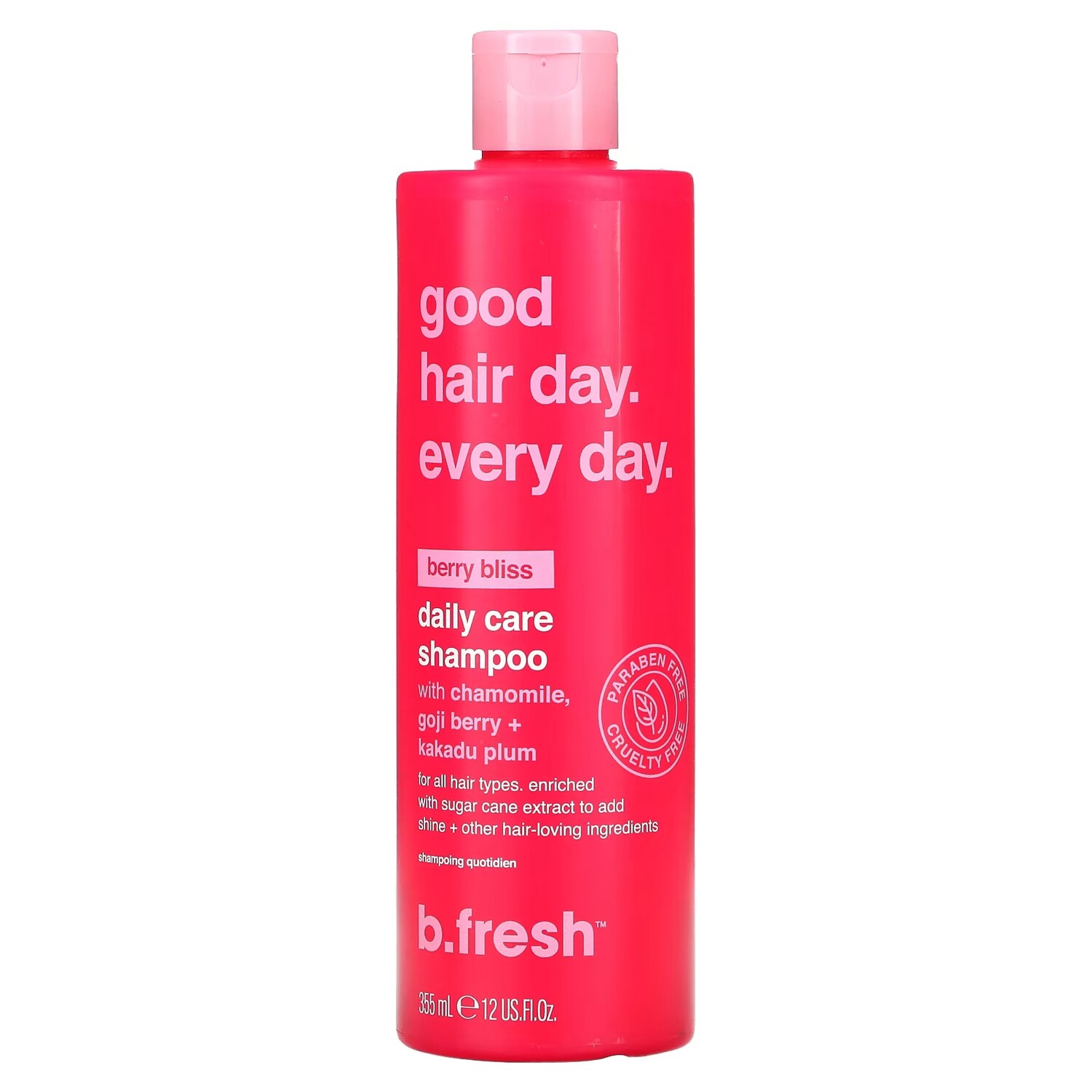 Шампунь ежедневный Berry Bliss b.fresh Good Hair Day Every Day для всех типов волос, 355 мл
Шампунь ежедневный Berry Bliss b.fresh Good Hair Day Every Day для всех типов волос, 355 мл