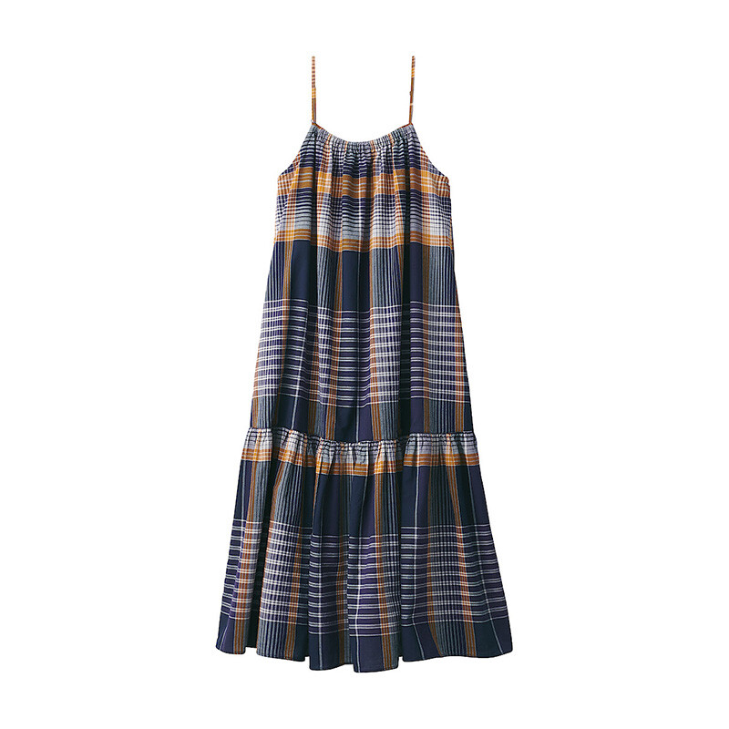 Сарафан Muji клетчатый, синий
Сарафан Muji клетчатый, синий