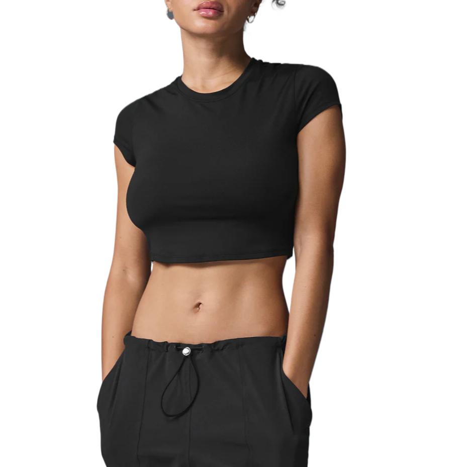 Обычная футболка женская Alo Yoga, черный
Обычная футболка женская Alo Yoga, черный