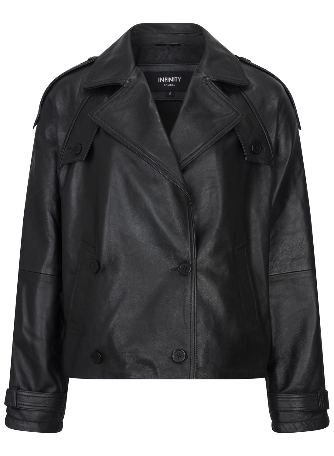 Укороченная кожаная куртка-тренчкот TruClothing, черный
Укороченная кожаная куртка-тренчкот TruClothing, черный