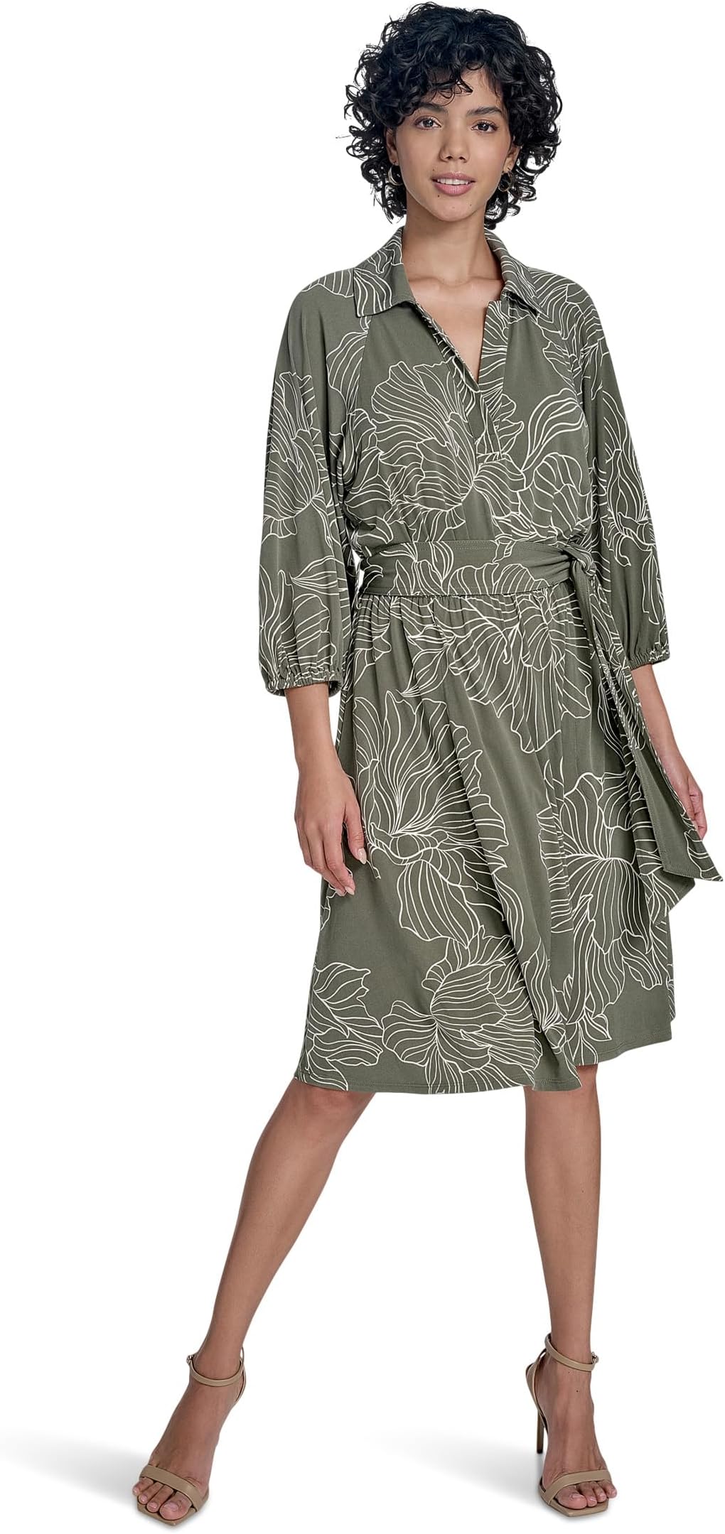 Женская матовая джерси с рукавами-фонариками и завязками Aline Calvin Klein, Caper/Antiqe White
Женская матовая джерси с рукавами-фонариками и завязками Aline Calvin Klein, Caper/Antiqe White