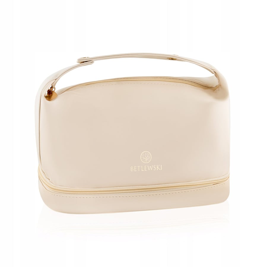 Элегантная косметичка Betlewski с бежевой ручкой 
Элегантная косметичка Betlewski с бежевой ручкой