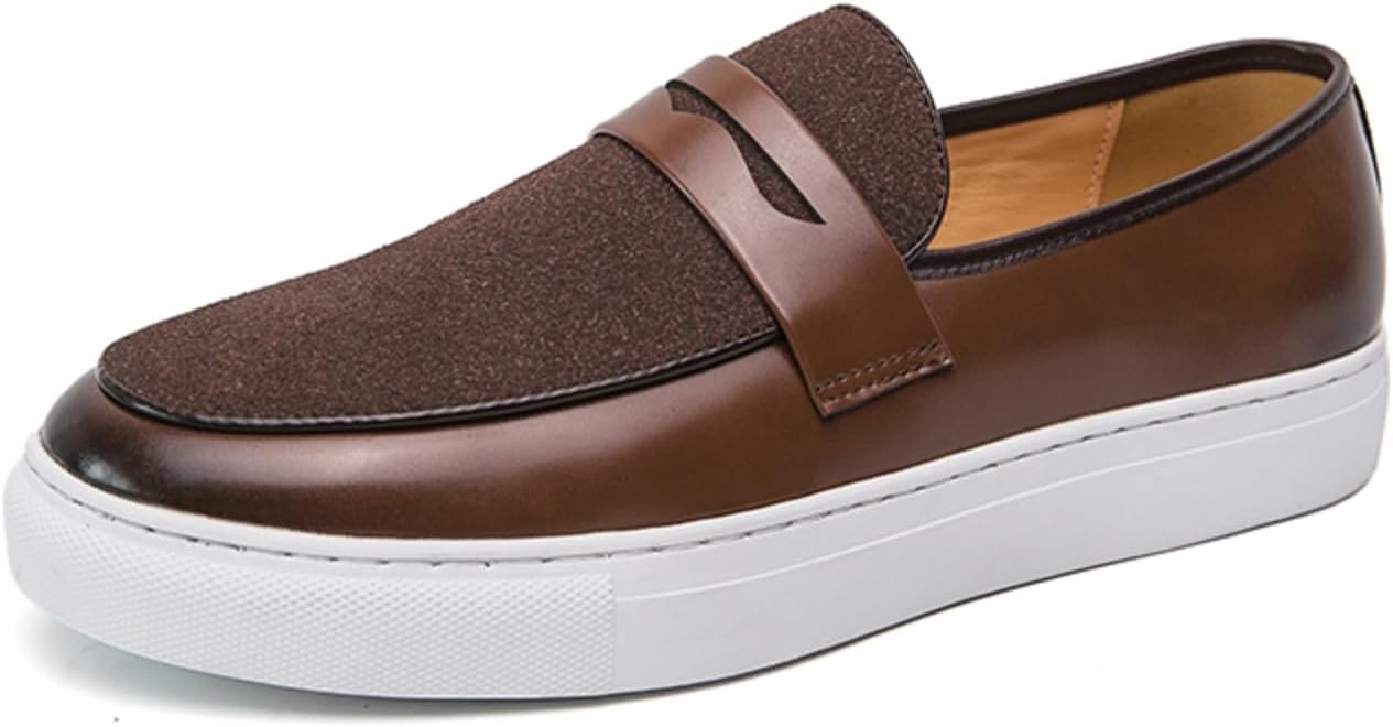 Мужские лоферы из замши и кожи с отделкой под пенни - удобный круглый носок, без шнурков, противоскользящая резиновая подошва - премиальная обувь для деловых встреч, ежедневных поездок на работу и вождения Kpdwfms, коричневый
Мужские лоферы из замши и кожи с отделкой под пенни - удобный круглый носок, без шнурков, противоскользящая резиновая подошва - премиальная обувь для деловых встреч, ежедневных поездок на работу и вождения Kpdwfms, коричневый