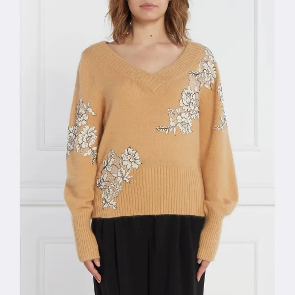 Свитер обычного кроя с добавлением шерсти Twin-Set, коричневый
Свитер обычного кроя с добавлением шерсти Twin-Set, коричневый