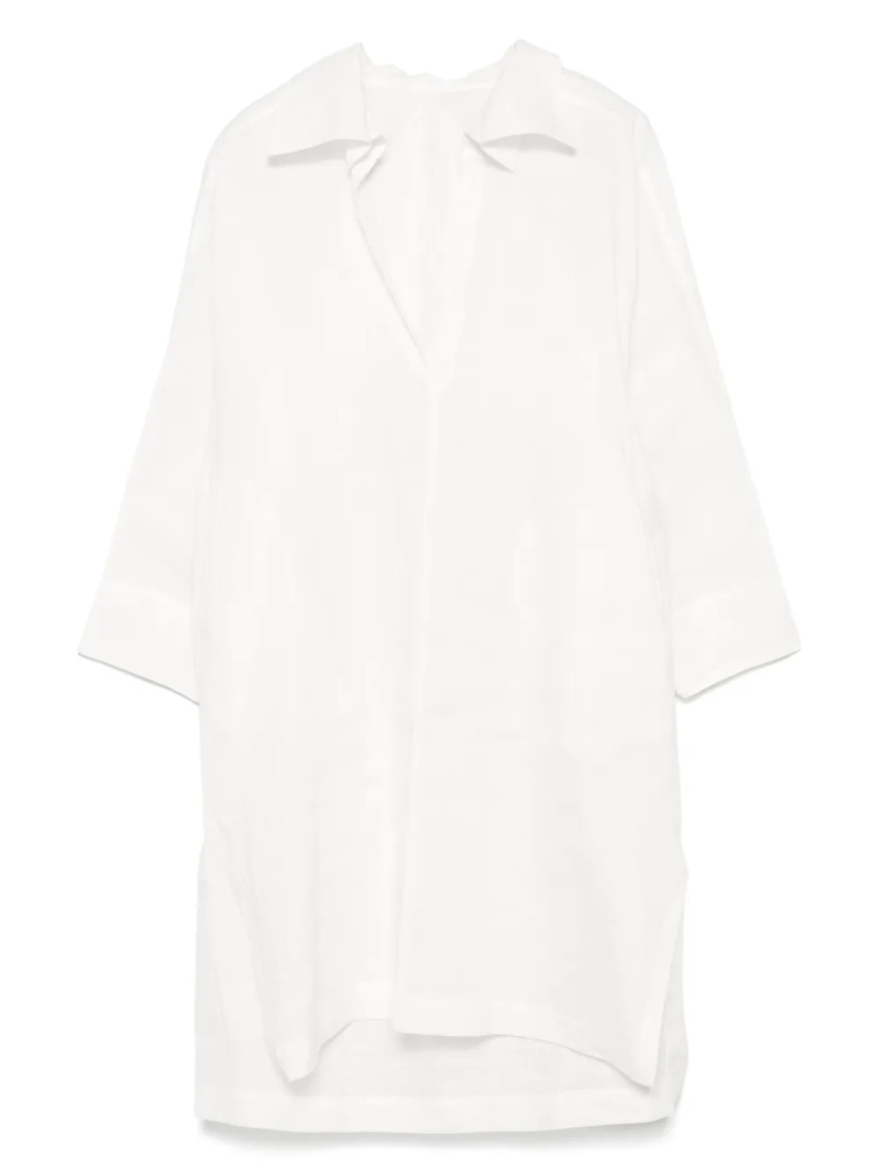 Платье миди Issey Miyake с V-образным вырезом, белый 
Платье миди Issey Miyake с V-образным вырезом, белый