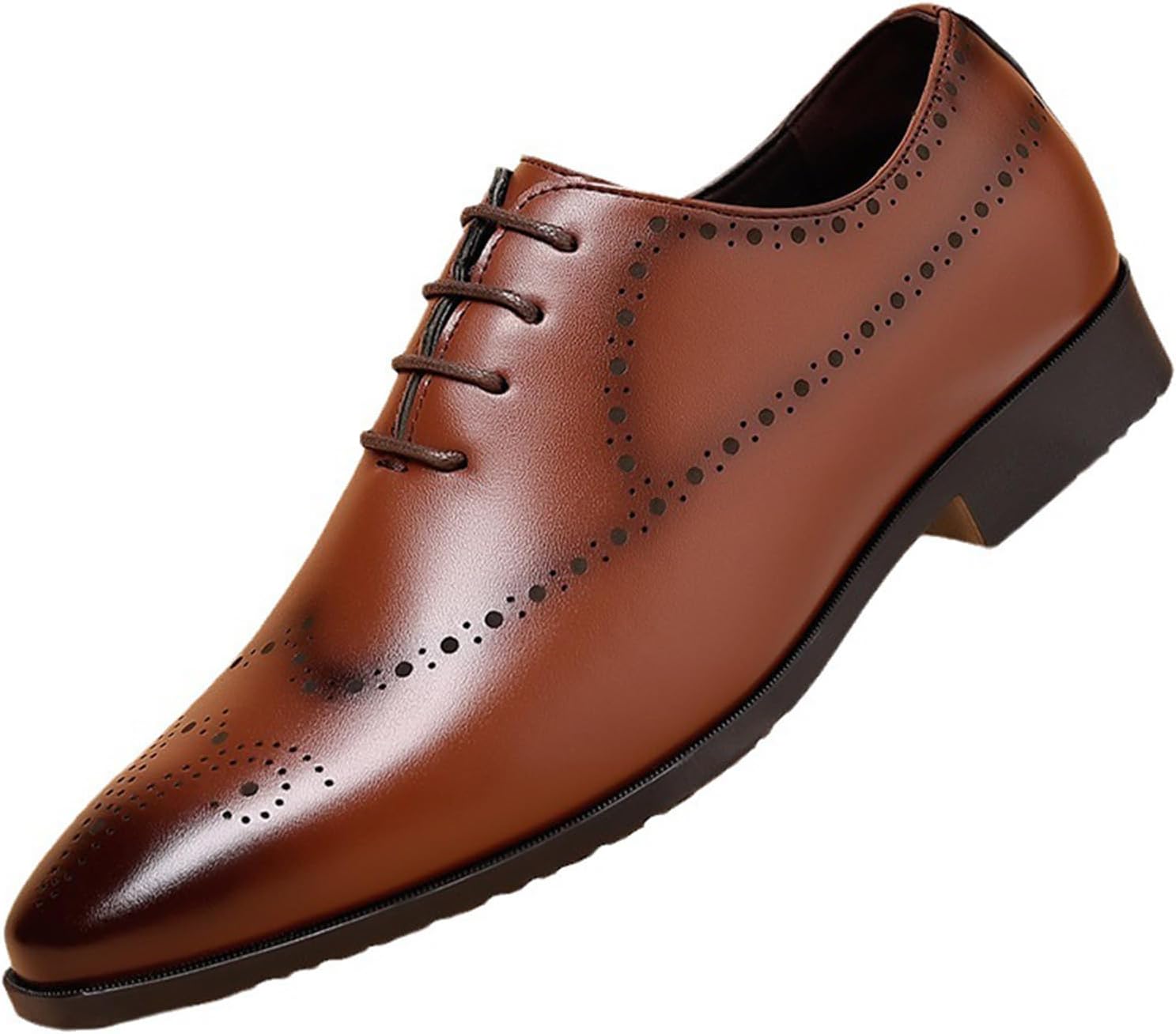 Мужские классические оксфорды KYOESCAI с шнуровкой, формальные туфли Броги Дерби для делового стиля, коричневый
Мужские классические оксфорды KYOESCAI с шнуровкой, формальные туфли Броги Дерби для делового стиля, коричневый