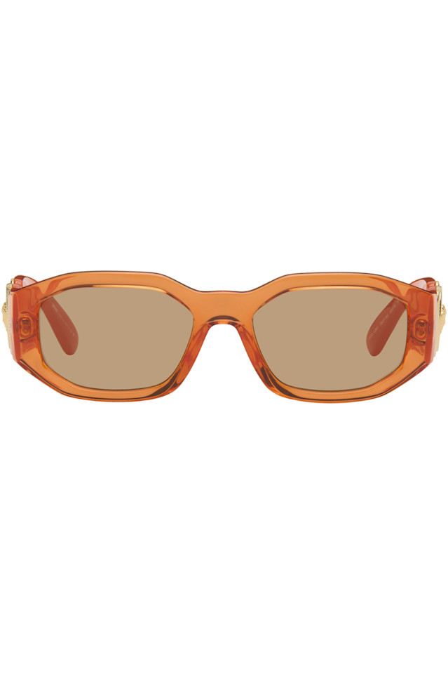 Большие солнцезащитные очки Медузы Versace, оранжевый
Большие солнцезащитные очки Медузы Versace, оранжевый