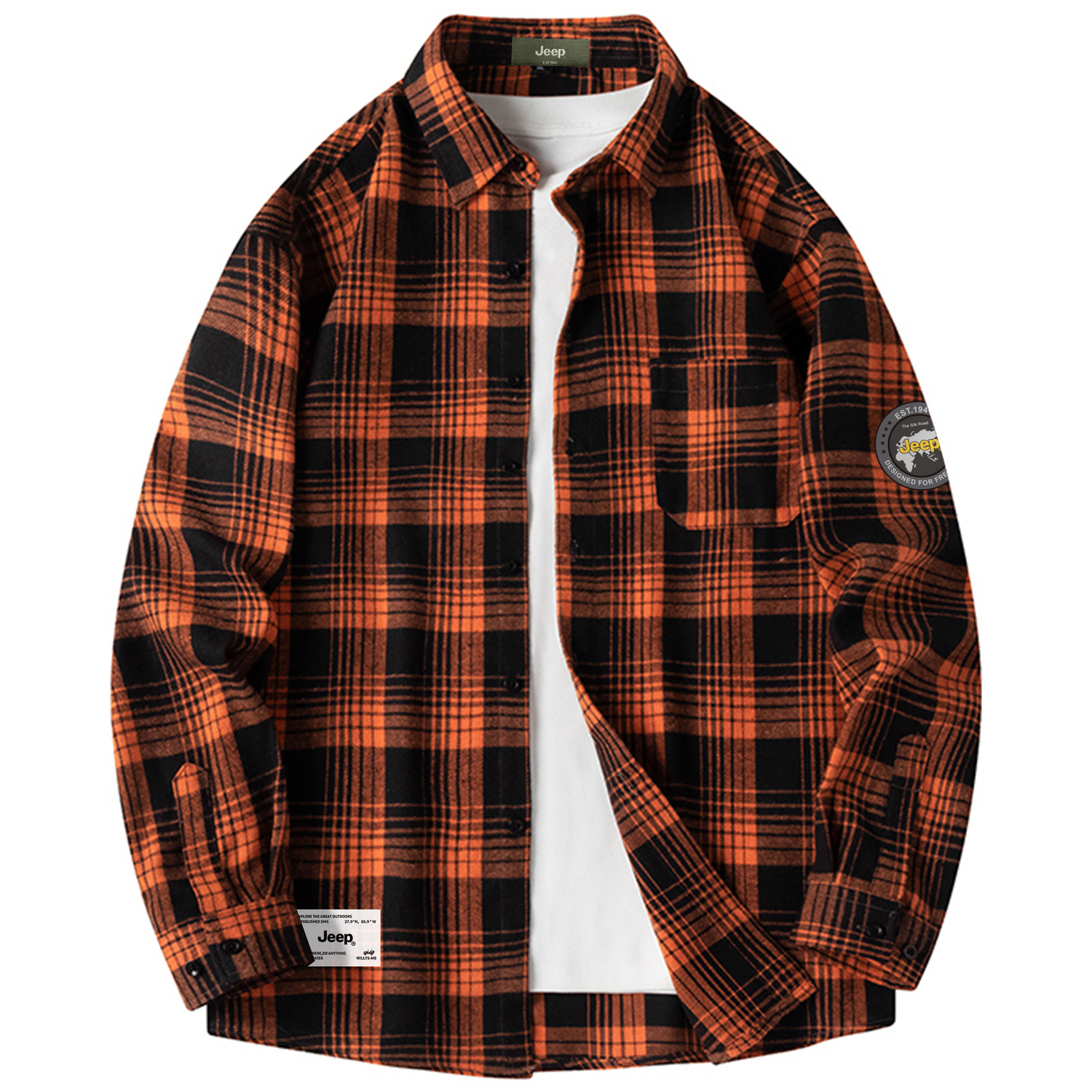 Рубашка унисекс Jeep, оранжевый
Рубашка унисекс Jeep, оранжевый